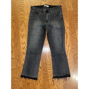 GAP 1969 Women's Crop Flare High Rise  Jeans Size 30‎ Black
